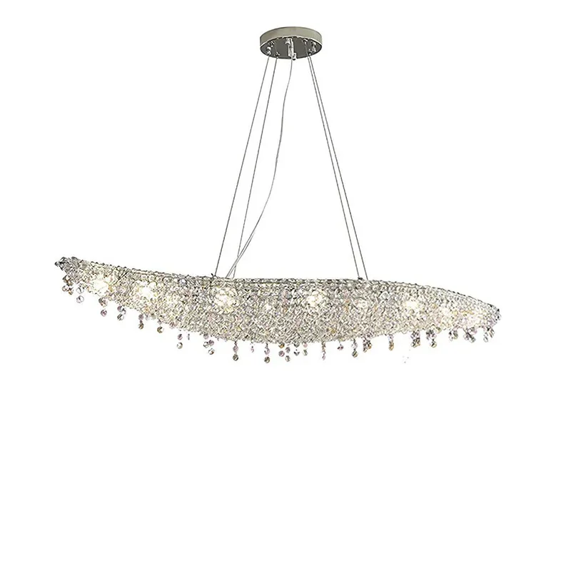 

Crystal chandelier dining room living room light luxury hotel front desk villa island bar decorative lamp