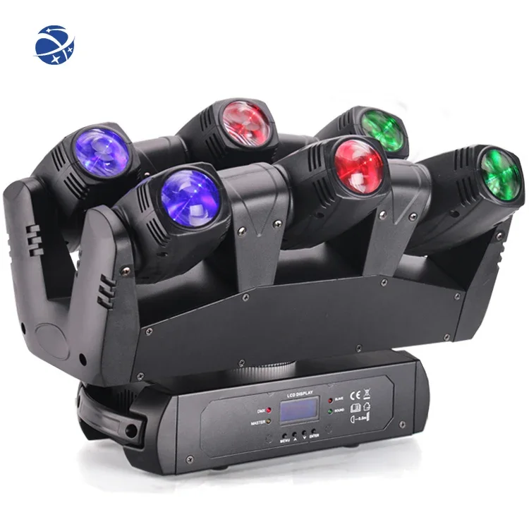 

Профессиональное оборудование для диджея, складское оборудование для диджея, 6 шт, 10 Вт, RGBW, 4 в 1, светодиодное оборудование с вращающейся головкой