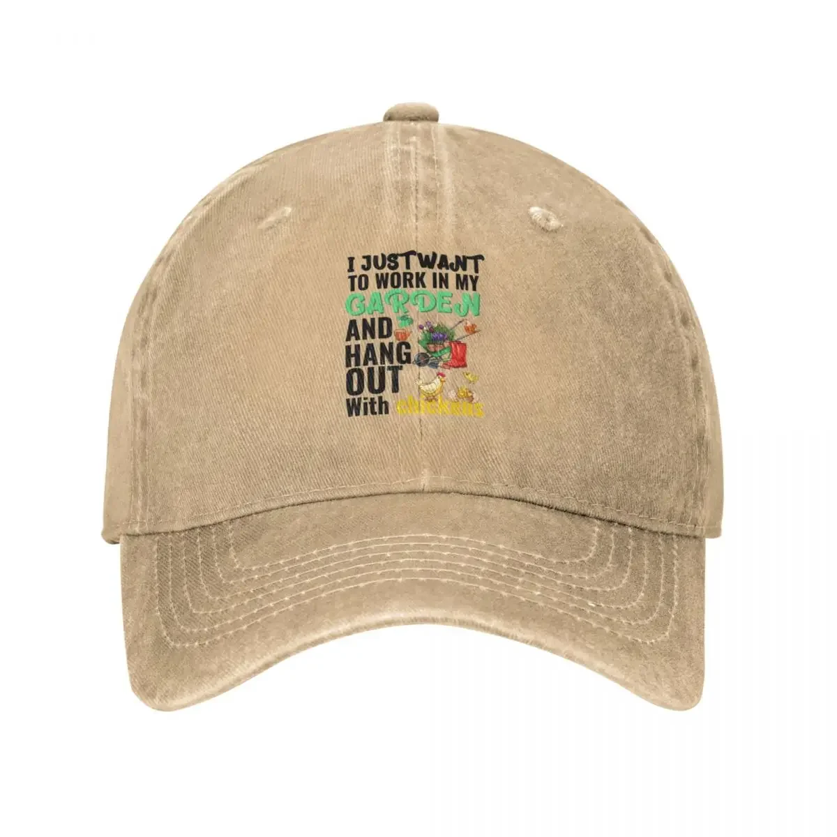 i just want to work in my garden and hang out with chickens Cowboy Hat Hats Men Cap Women'S