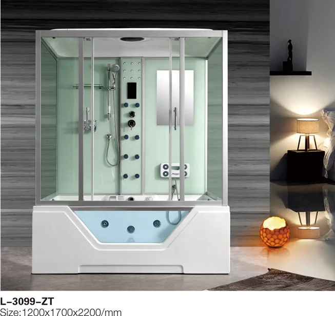 Hot Selling Luxury Full Massage Steam Shower Room With Bathtub Combination