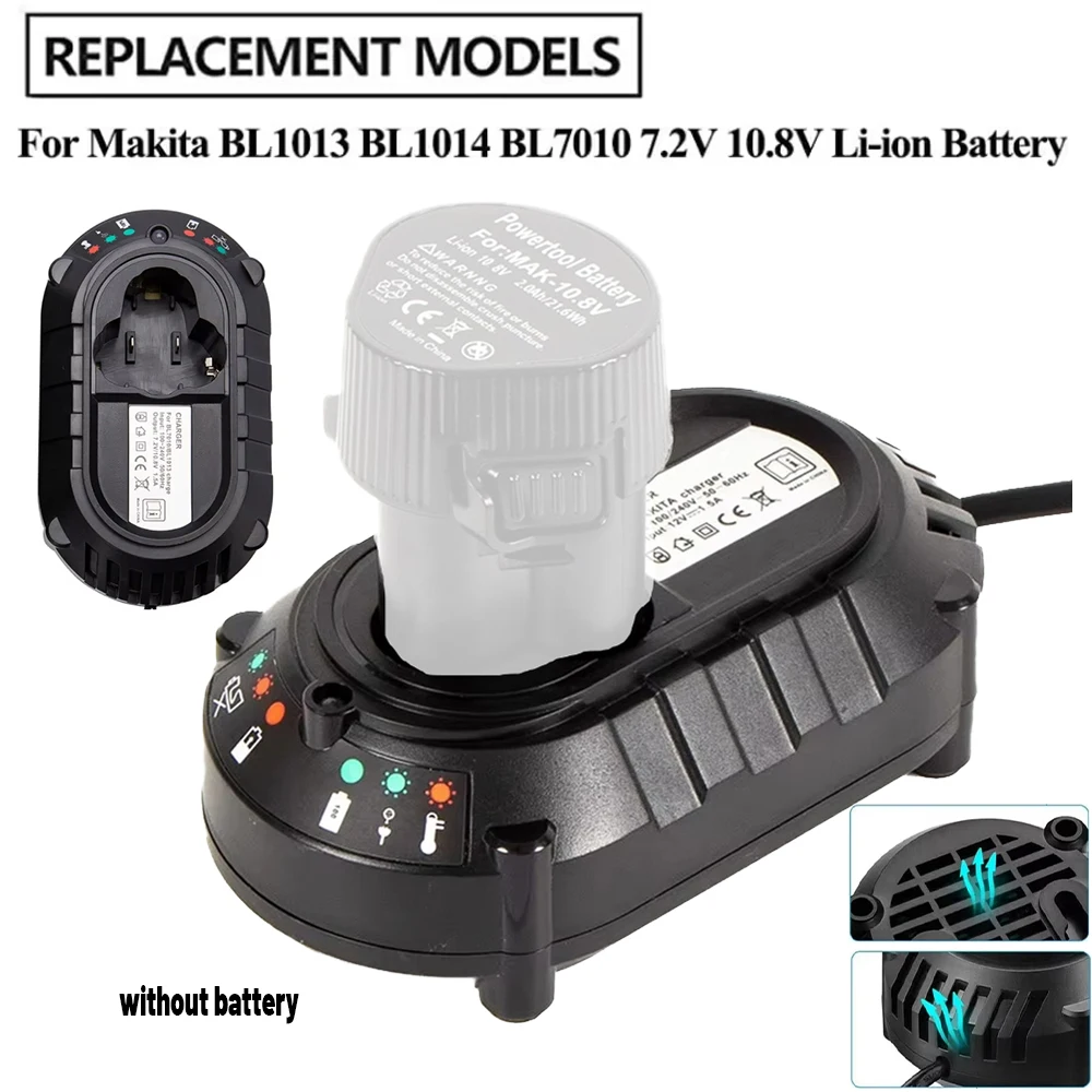 

Литий-ионные аккумуляторы 10,8 В-12 В, электрическая дрель, отвертка, инструменты, зарядное устройство, зарядное устройство для Makita BL1013 BL1014