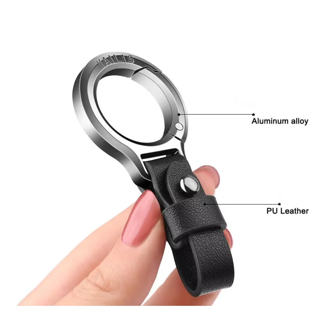 Leather Car Keychain Pendant Key Ring Chain Hanging Men Women Gift Universal Durable Metal Ring Creative Keychain Car Styling