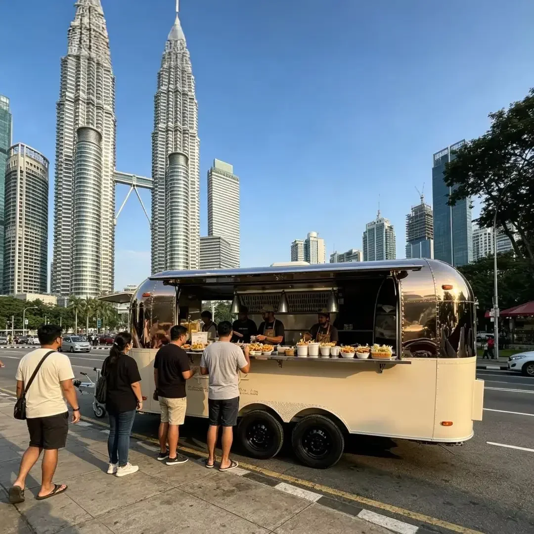 Customizable Food Concession Trailer 2-Axle Mobile Food Truck for Restaurant Pop-up & Street Retail Business