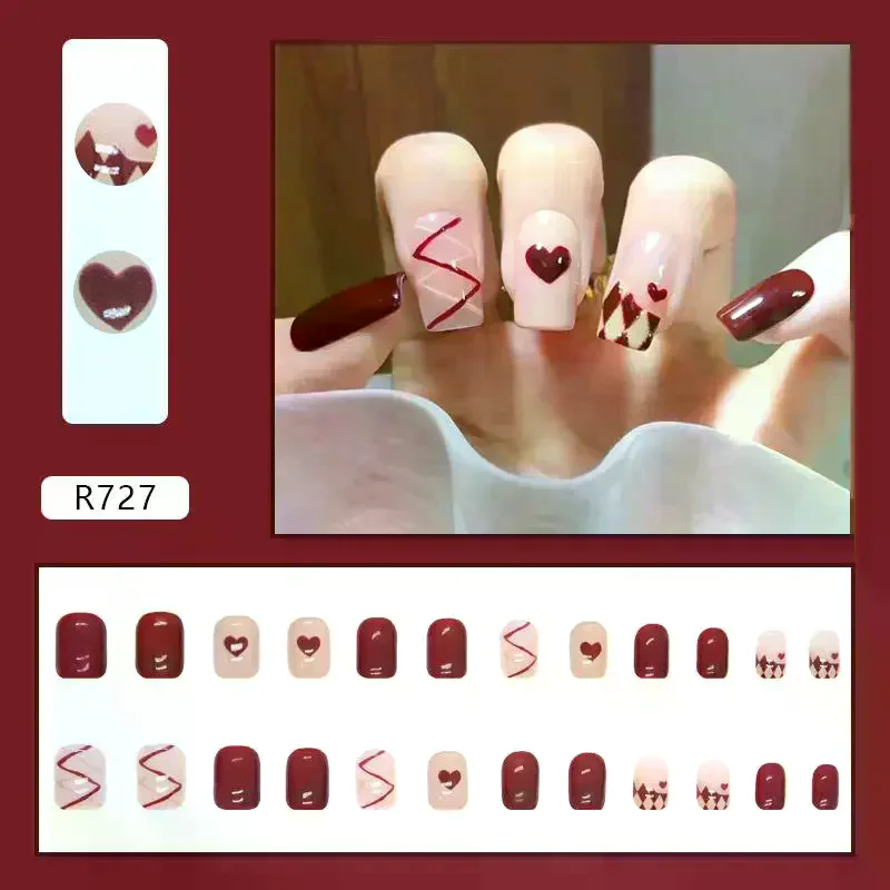 24 قطعة الأظافر كاذبة العصرية التصحيح التدرج اللون مع بريق الترتر تصميم الأظافر وهمية انفصال غطاء كامل أظافر وهمية نصائح