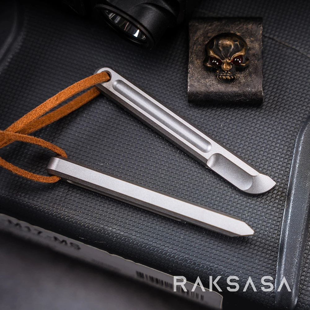 Cuchillo táctico EDC de titanio para supervivencia en aire libre - imagen 4