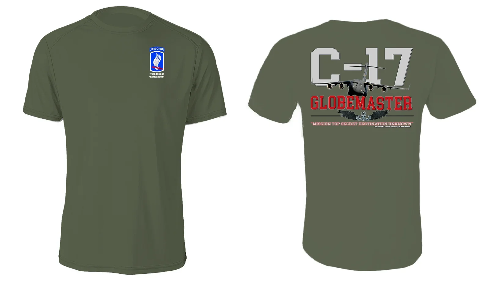 173rd Airborne Brigade C-17 Globemaster Transport Aircraft T-Shirt 100% Cotton O-Neck Short Sleeve Mens T Shirt New Size S-3XL