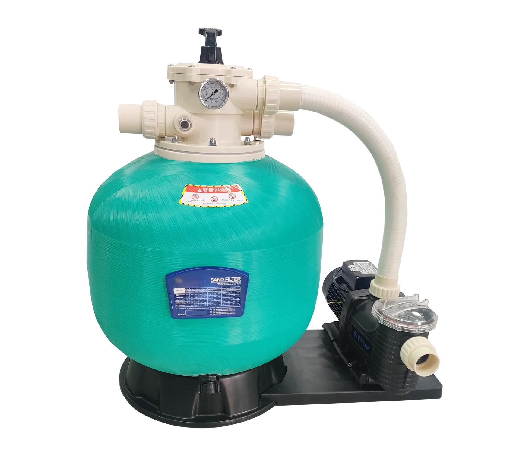 1.5 Horsepower Fiberglass Water Circulation Pump Filter With Backwashing Function Swimming Pool Equipment