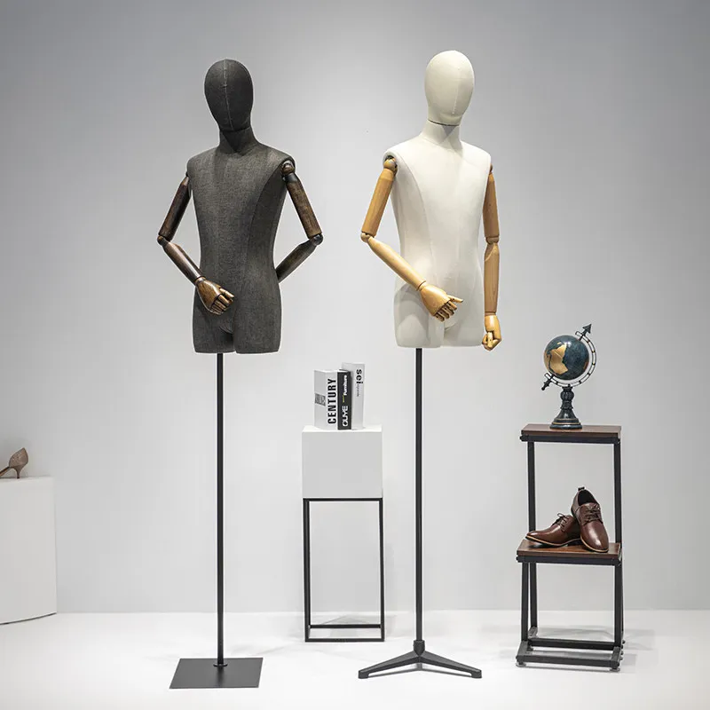 Men's clothing store props, half-body mannequin, high-end display stand for window displays, Korean-style full-body mannequin