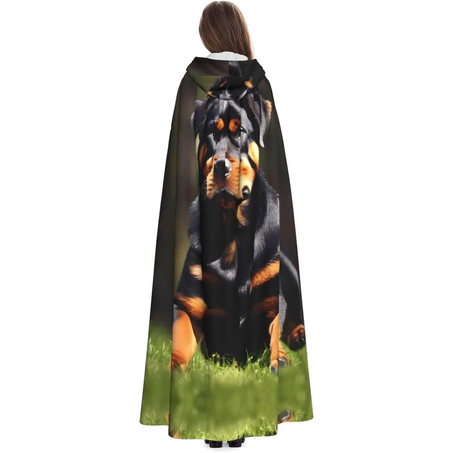 

rottweiler wallpaper print Adult Hooded Cape Carnival Festival Cape Cosplay Robe Costume party Gothic Carnival