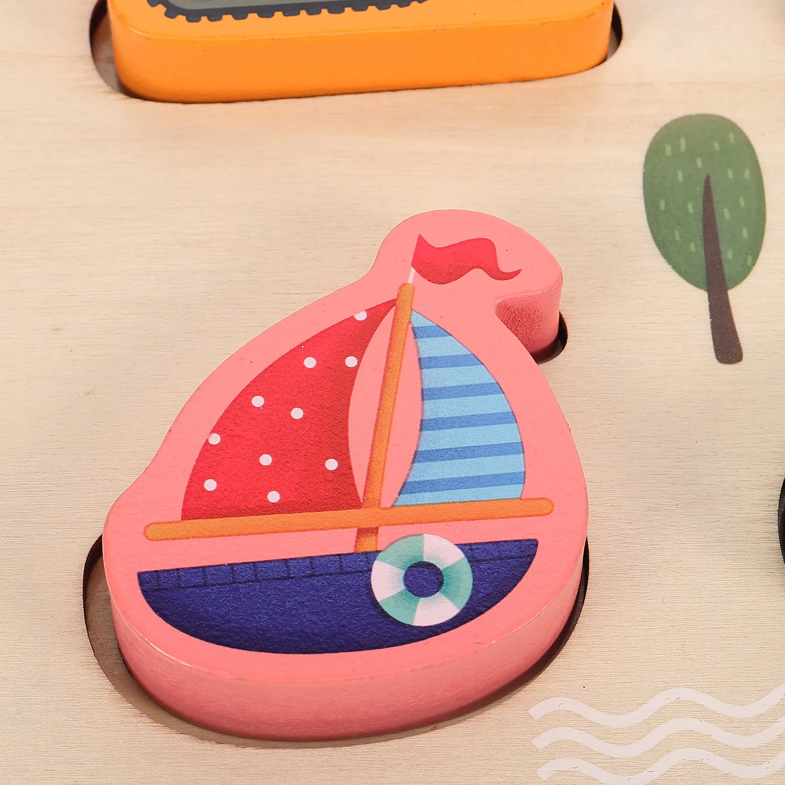 

Набор деревянных пазлов премиум-класса: развивающая игра-головоломка для малышей 1-3 лет, изучение транспорта и форм