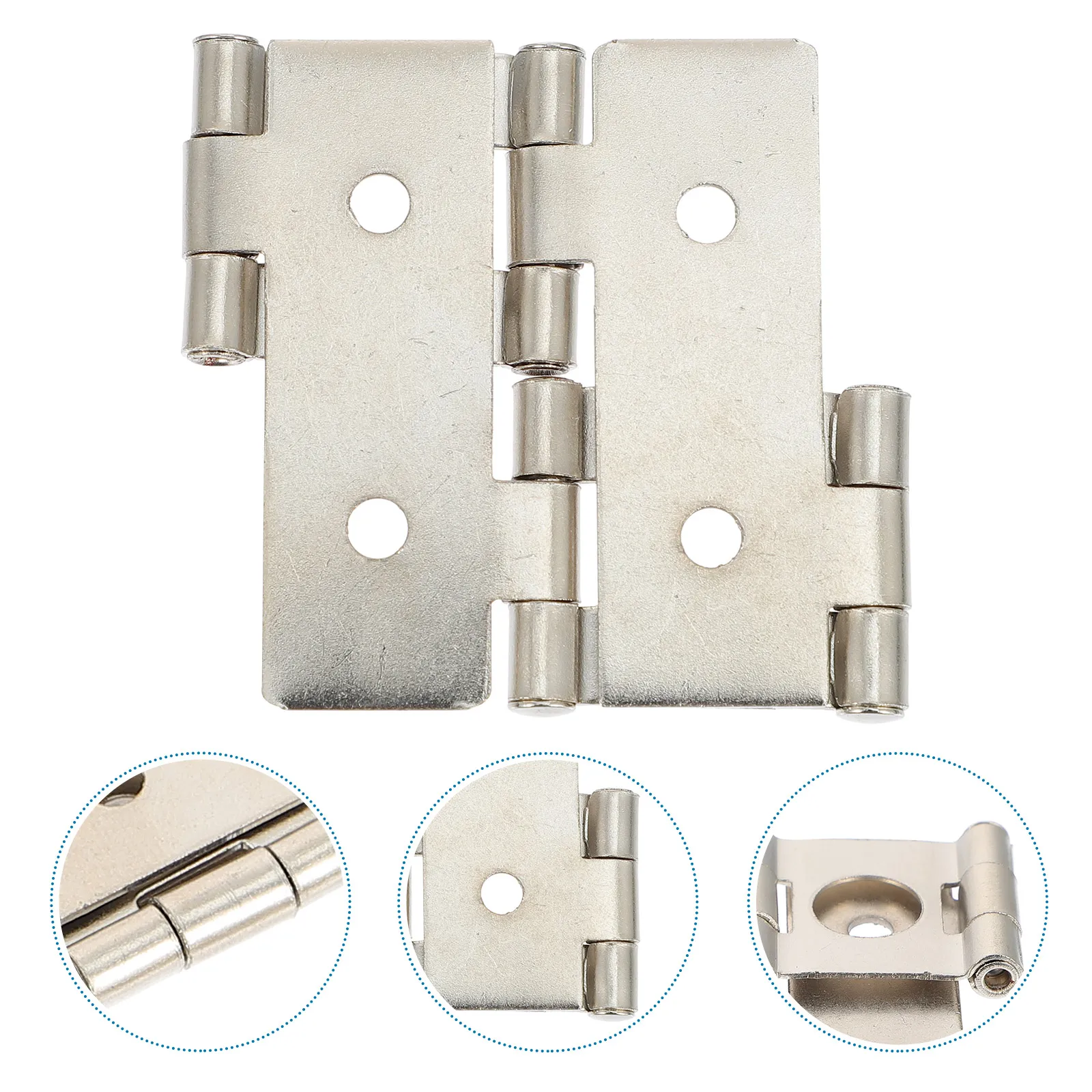 

10pcs Door Hinges Iron Metal Smooth Rust Resistant For Cabinet Screen Gate Corner Furniture Double Acting Folding Hinge