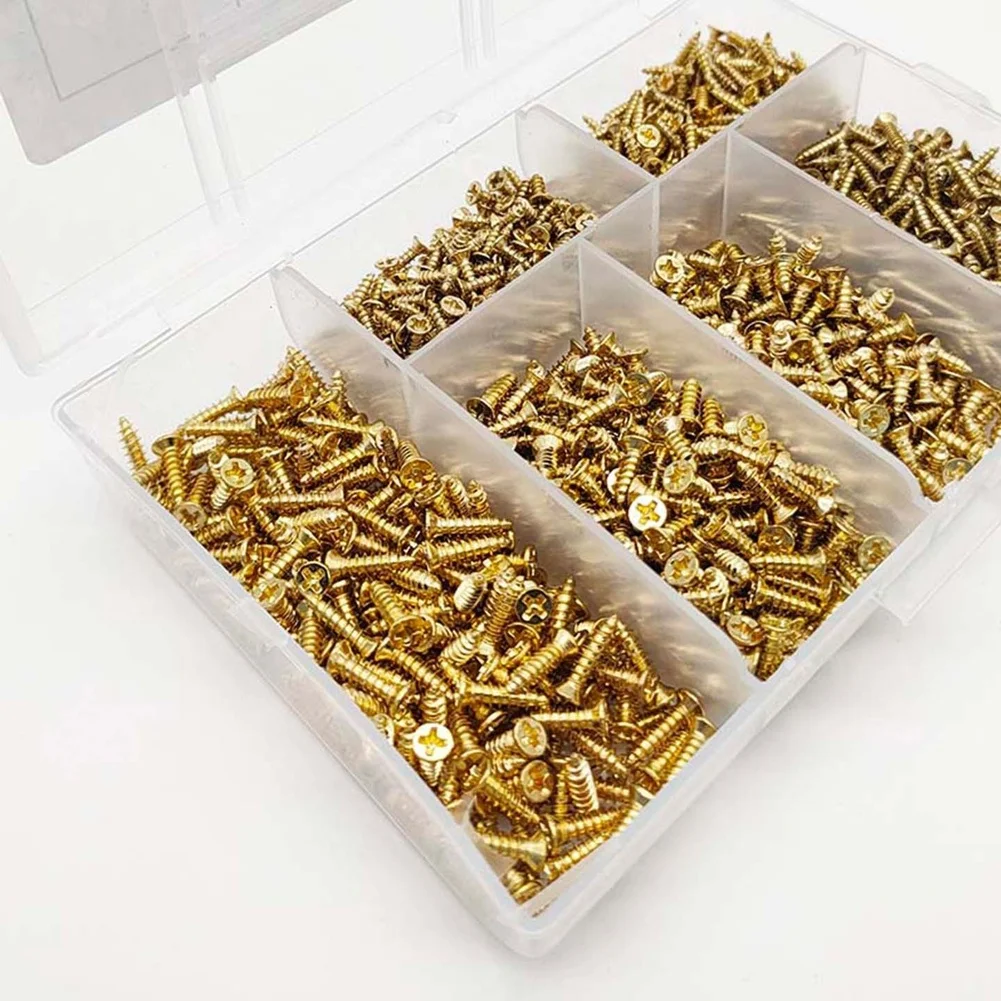 Self Tapping Screws For Phillips Type 1200pcs Carbon Steel Countersunk M2 M2.5 for Mini Electronic Casings Wooden Models