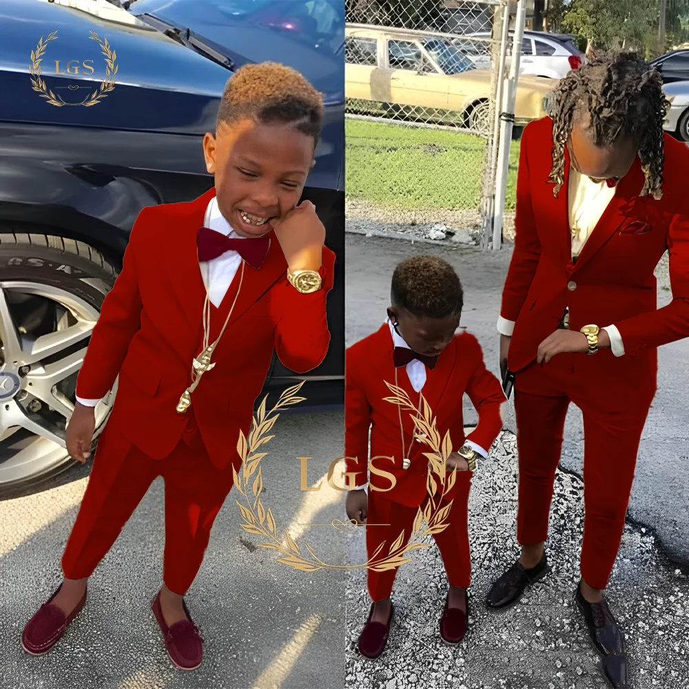 2 Piece Boys Suit Set - Formal Shawl Lapel & Pants Kids Clothing Wedding Tuxedo Party Handmade Custom Blazer Set