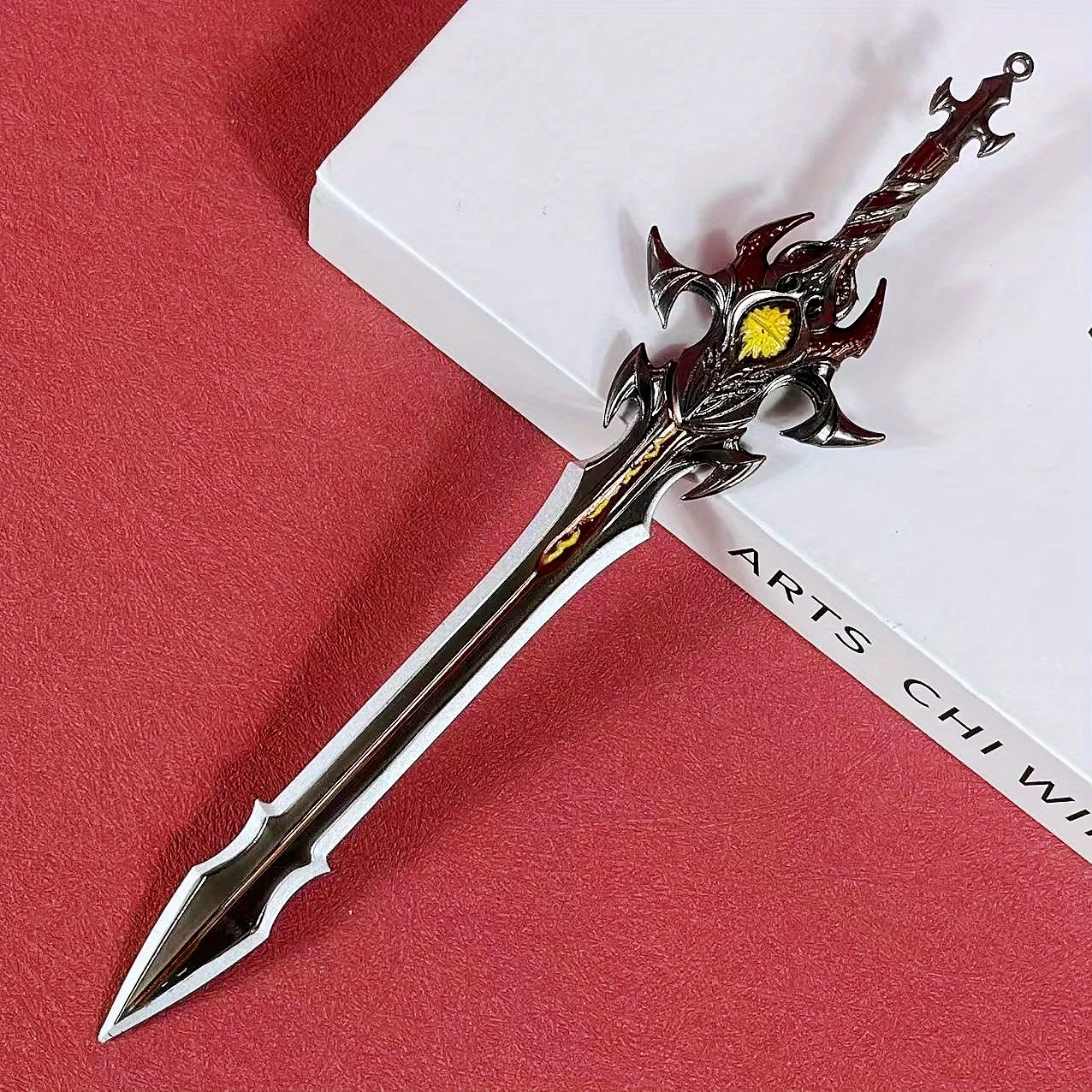 Daula continente Katana de 8,6 pulgadas, espada de Damasco de acero y Metal, cuchillo Ninja, tamaño Real, Katana japonesa, Anime, juguete de sable samurái Original