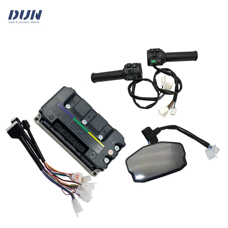 VOTOL EM180 GTS Boost 250A Peak 490A Hall Sensor BLDC Controller with DKD Display and T08 for 3KW-5KW In-wheel Mid-Drive Motor