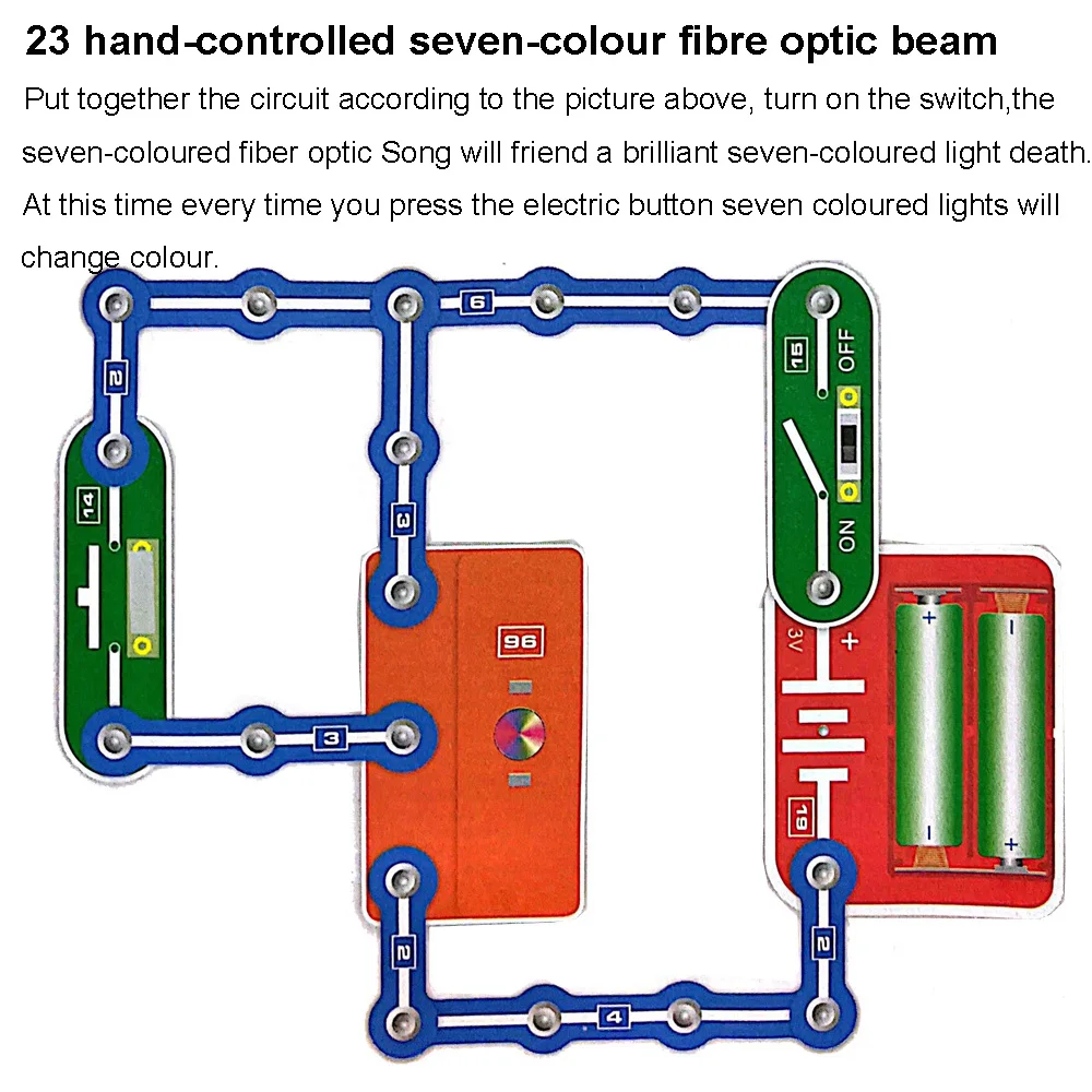 Science Experiments Kits Circuits Electronic For Kids 31 Piece Circuito Electrico niños For Children STEM Toys Science Kits New