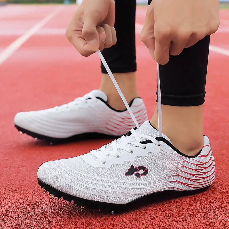 Zapatos de pista de campo al aire libre para hombres, zapatillas de salto largo de entrenamiento, peso ligero, Triple salto, deportivo, partido, Atlético