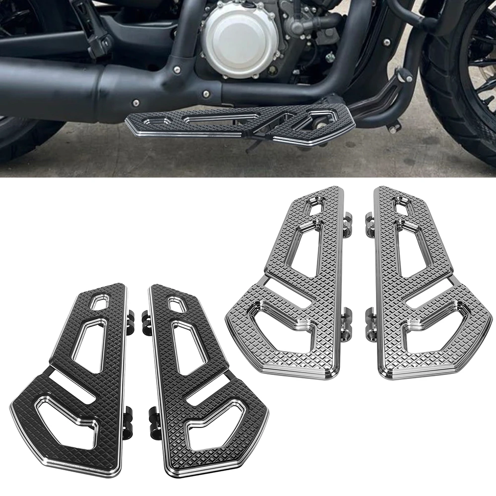 Motorcycle Front Driver Floorboards Foot Boards CNC Aluminum For Harley Touring Road King Softail Dyna FLD
