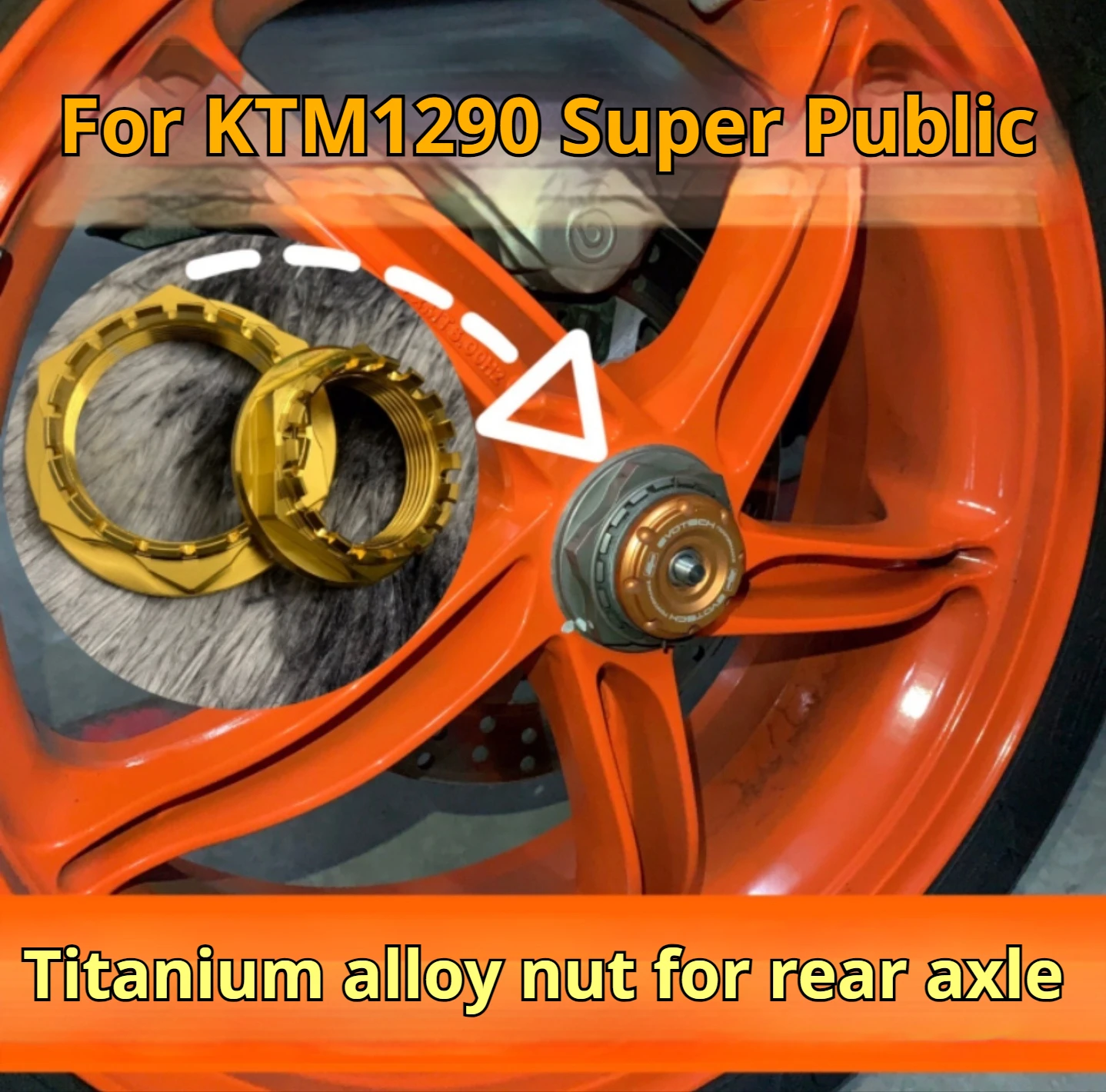 For DUKE KTM1290 SUPER DUKE KTM 1290GT Rear Axle Titanium Alloy Nut Motorcycle Decoration Modification