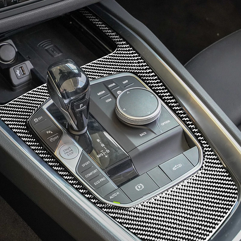 

Автомобильное украшение из углеродного волокна, консоль, панель переключения передач, рамка, отделка для BMW Z4 G28 2019-2022, аксессуары для интерьера, наклейка на переключение передач
