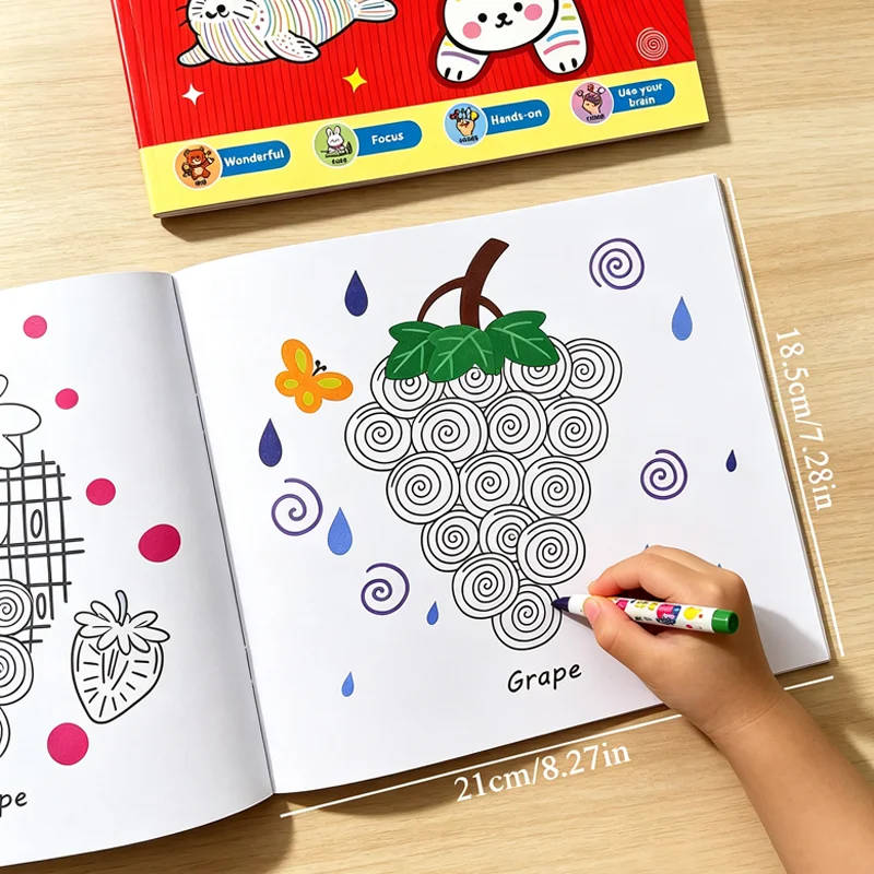 Fun Line Tracing & Coloring Book: Hands-On Activities for Kids – Use Your Brain & Create