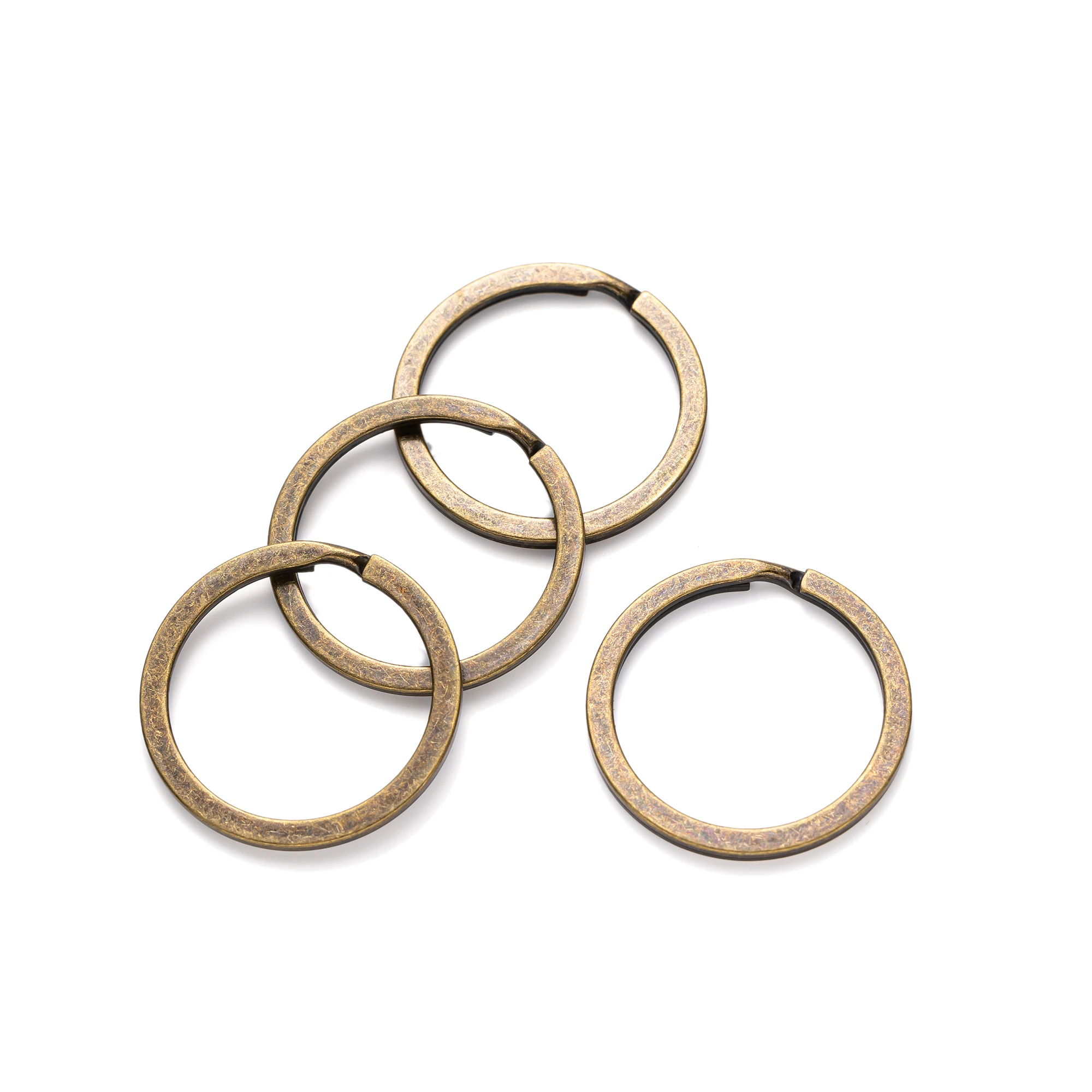 20Pcs/Lot 25 28 30mm Round Keychain Clasps Findings Key Chain Split Ring Key Rings For DIY Jewelry Making Supplies Accessories