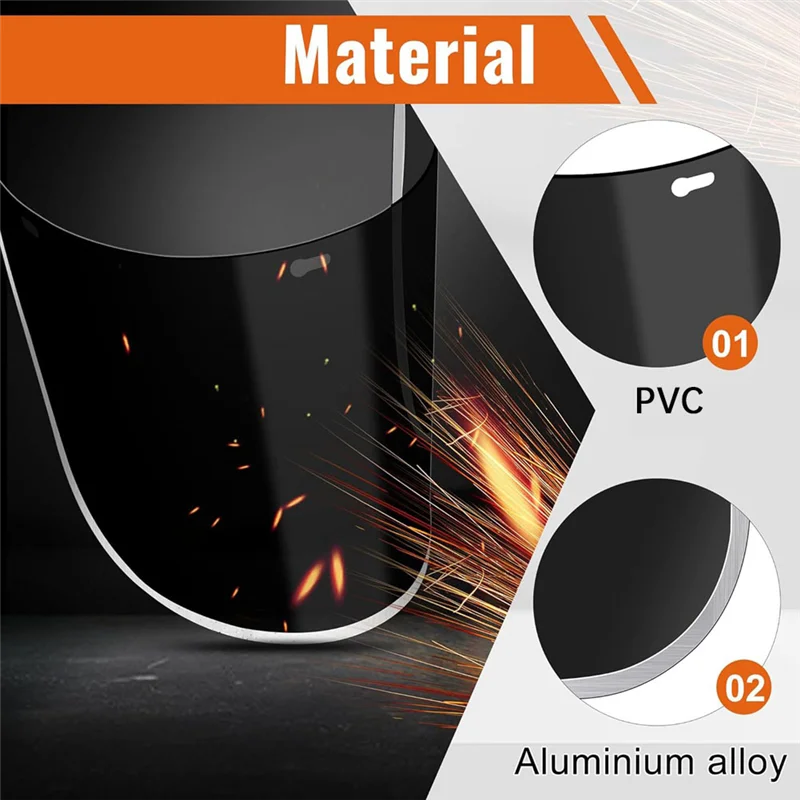 

AT05-4 Pcs For Full-Face Coverage Face Shield Replacement Lens,15.47" X 7.87" Protective Safety Visor Set