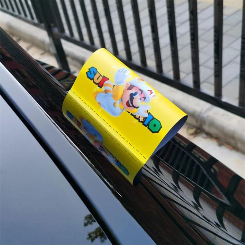 Super Mario Bros Car Washing Labels Water Mark Door Tag Stickers Cartoon Car Tailgate Trunk Creative Decorative Accessories