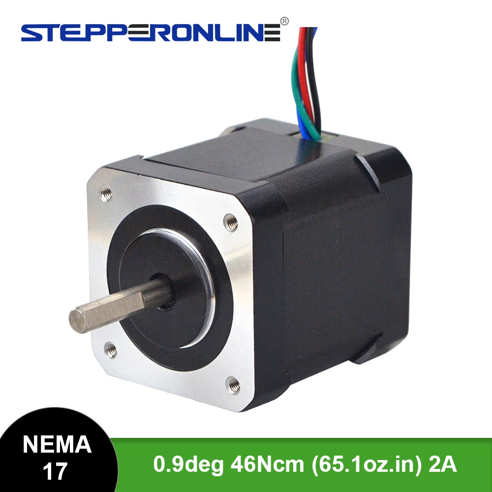 0.9deg Nema 17 Stepper Motor 2A 42x48mm 46Ncm/65oz.in 4-lead Nema17 Stepper 42 Motor for DIY 3D Printer CNC Robot