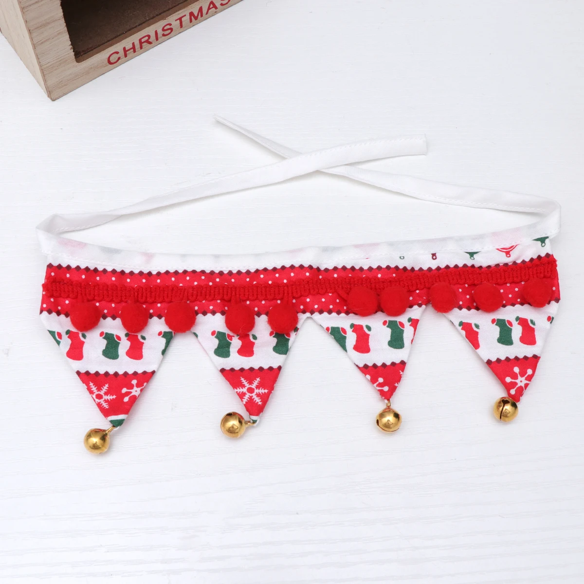 

Pet Bell Scarf Christmas Decor Dog Neck Decorate Cute Jingle Collar Accessories for Dogs Bride Costumes Triangle
