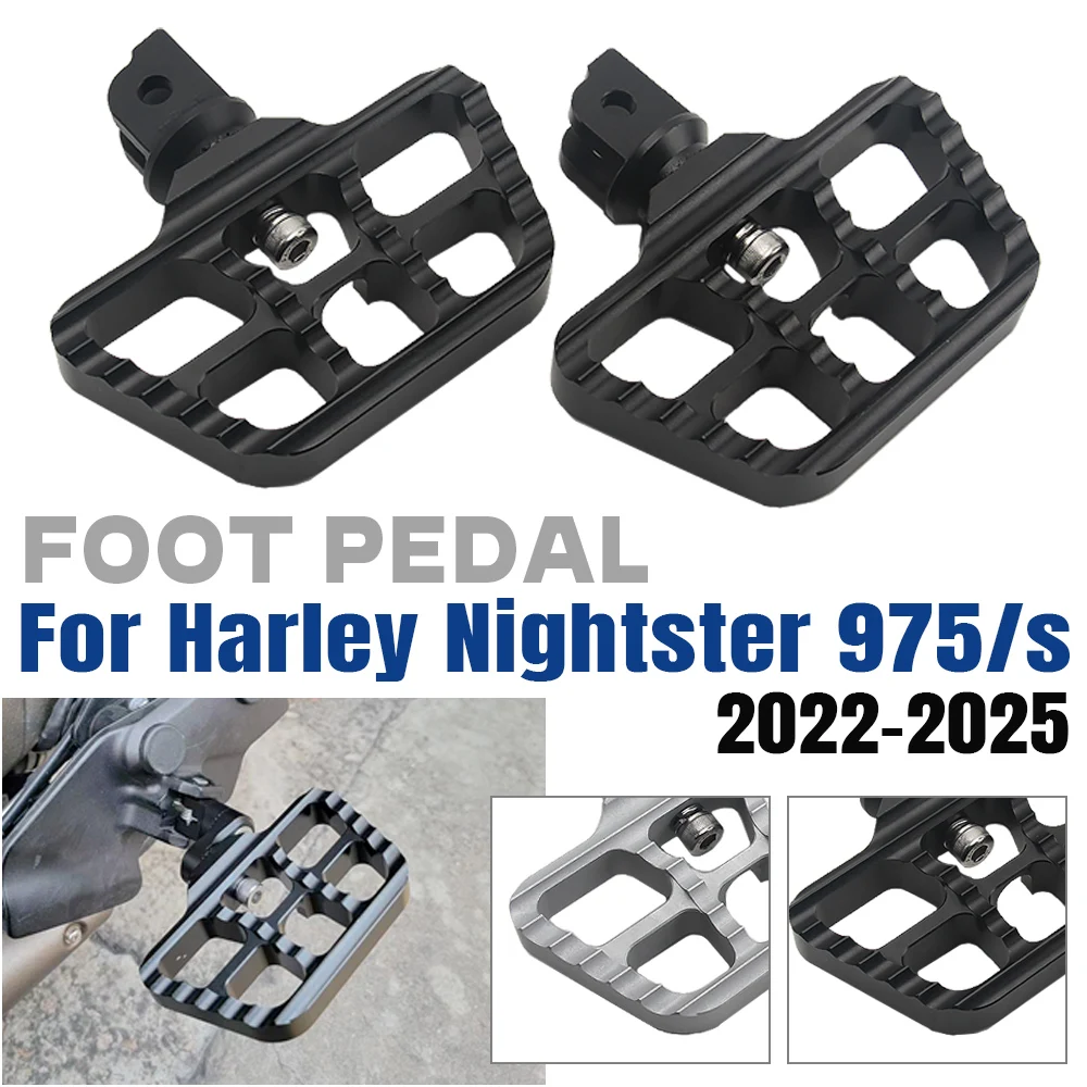 

Wide Foot Pegs Rests Pedals For Harley Nightster 975 NIGHTSTER 975S 360 Degree Rotatable Footpeg Motorcycle Front Footrest 2022-