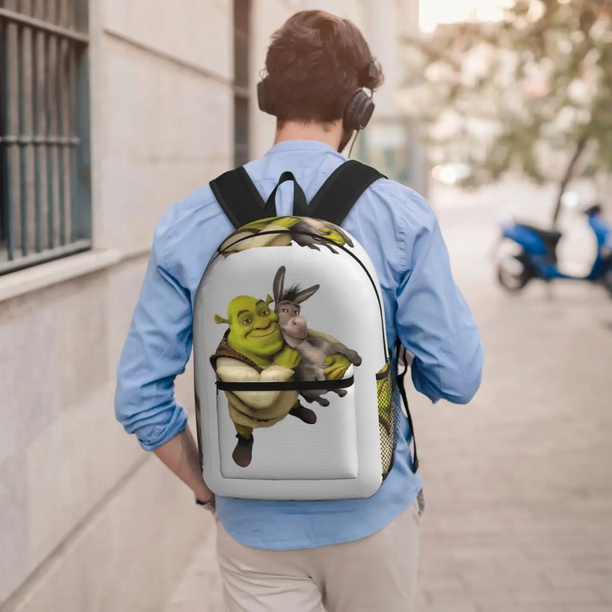 Shrek And Donkey Best Friends Backpack Boys Girls BookBag Children School Bag Computer Shoulder Bags for Men Women