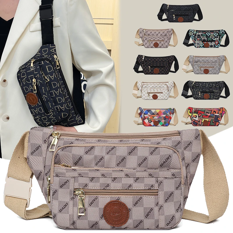 حقيبة خصر عصرية، سحاب للإغلاق، مناسبة للأنشطة الخارجية، حقيبة رياضية كروس، حقيبة كتف كاجوال، متعددة الطبقات ج