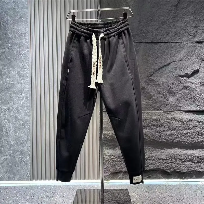 Pantalons pour hommes nouvelle tendance de la mode automne/hiver Harlan taille élastique cordon ample polyvalent mince et beau pantalons de survêtement