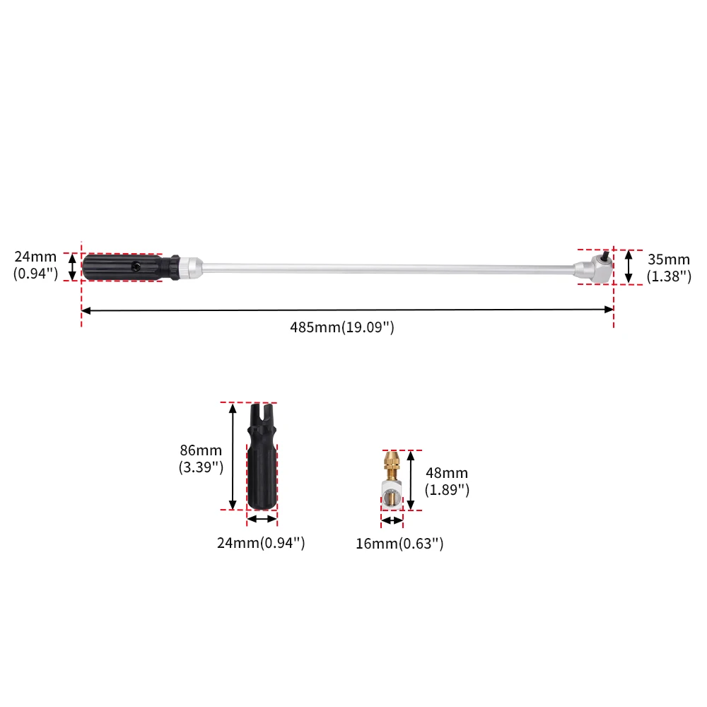 RASTP-Motorcycle Carburetor Pilot Screw Adjustment Tool 19IN 90°Oblique Screwdriver Adjuster For ATV UTV Snowmobile TC089
