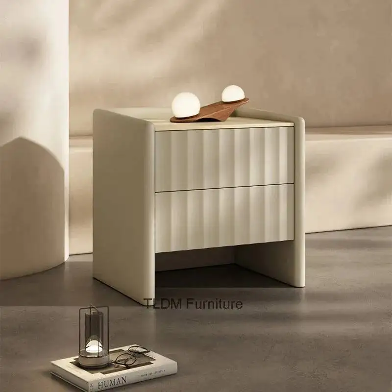 Estilo italiano mesa de cabeceira quarto delicadeza moderna estética mesas de cabeceira luz luxo mesa de chevet móveis para casa