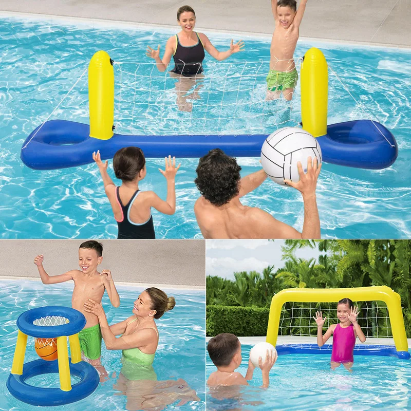 Brinquedos de piscina inflável para crianças, vôlei de handebol, jogos de esportes aquáticos, diversão flutuante na praia ao ar livre