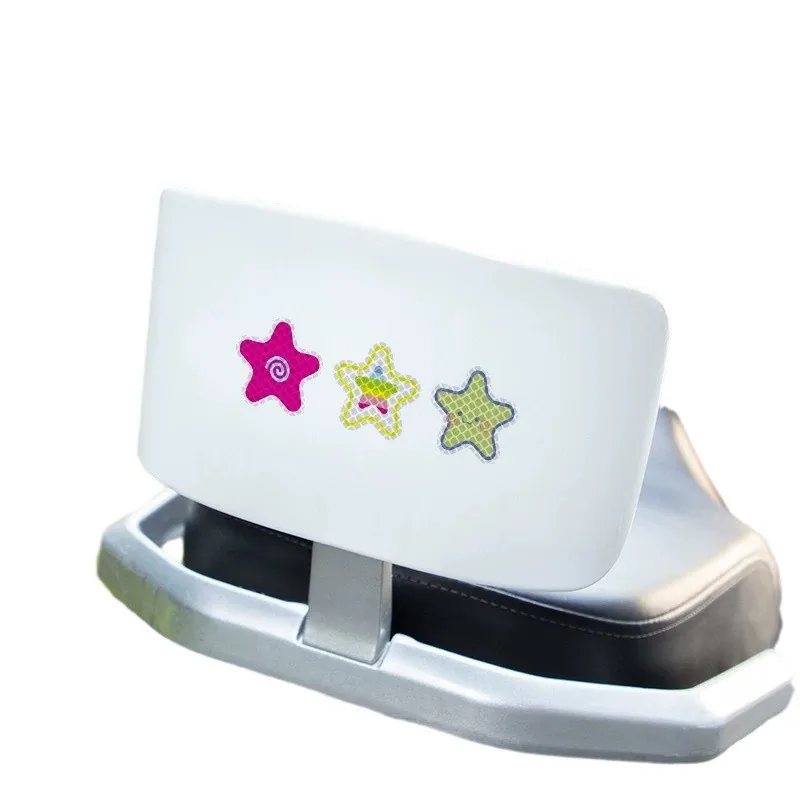 

10Pcs Heart Star Bike Reflective Stickers Night Safety Decals Helmet Vinyl Wrap Scratch Cover for E-Bike Accessories