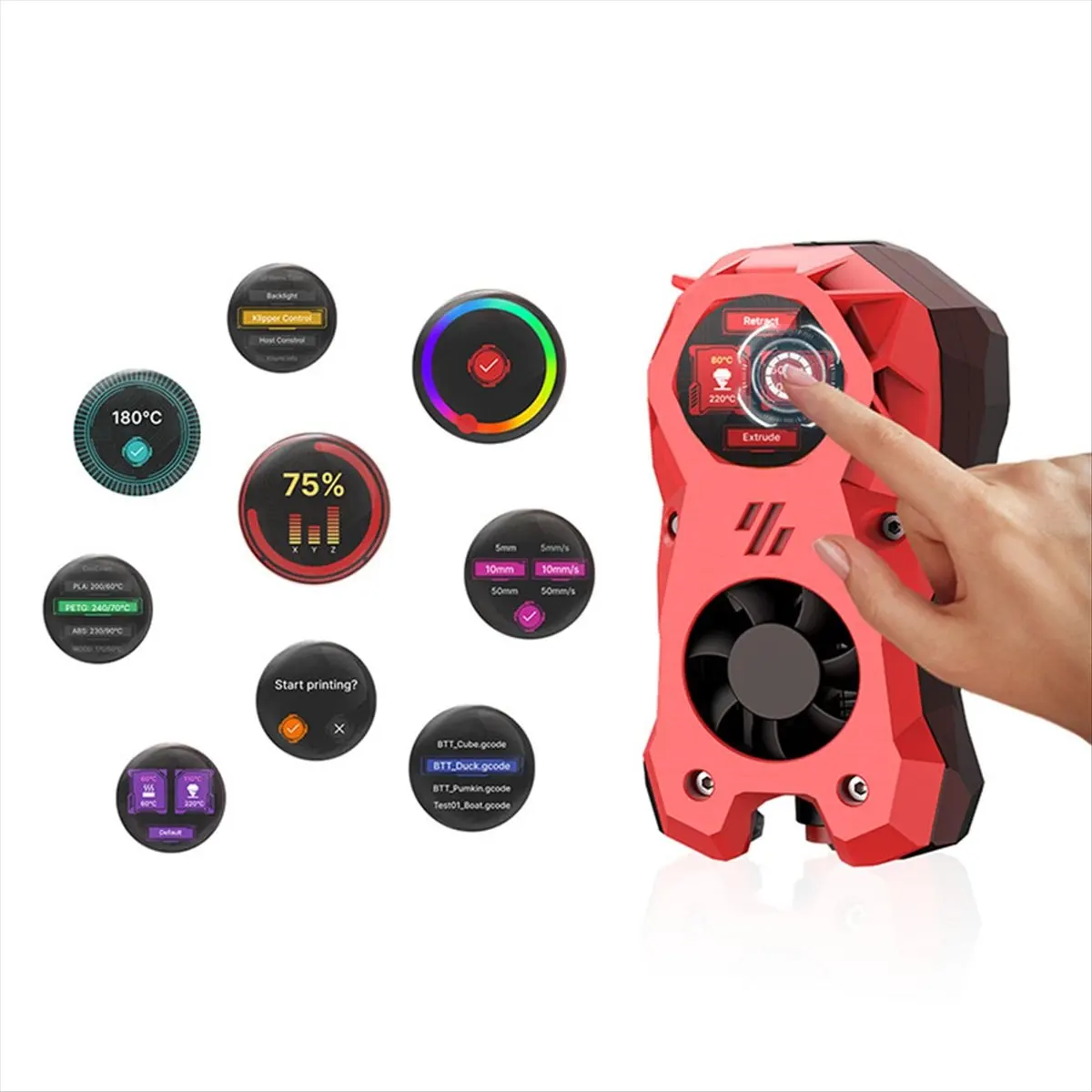 

Для экрана дисплея Panda Knomi, прошивка UI OTA, обновления в реальном времени для 3D-принтеров Stealthburner