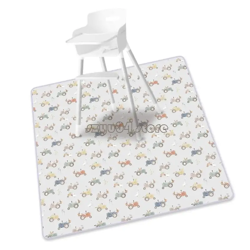 سجادة مقاومة للانسكاب قابلة للطي مقاس 4×7D لتغذية الأطفال، سهلة التنظيف وقابلة للغسل في الغسالة