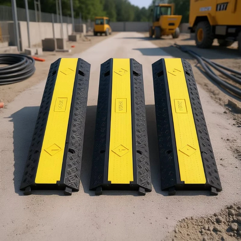 Cable Protector Ramp 0.9 M 2-Channel Plastic Wiring Accessory For Cable Protection