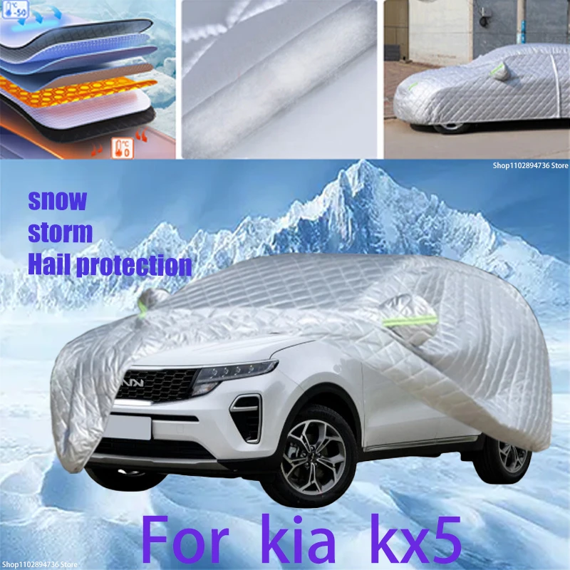 

For kia kx5 Outdoor Cotton Thickened Awning For Car Anti Hail Protection Snow Covers Sunshade Waterproof Dustproof