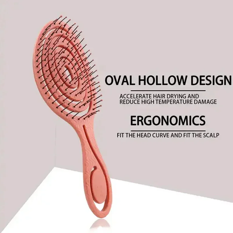 1pcs Elastic Hairbrush Scalp Massage Comb Bristle Nylon Hair Brush Curly Detangling Edge Hair Brush for Salon Hairdressing Tools