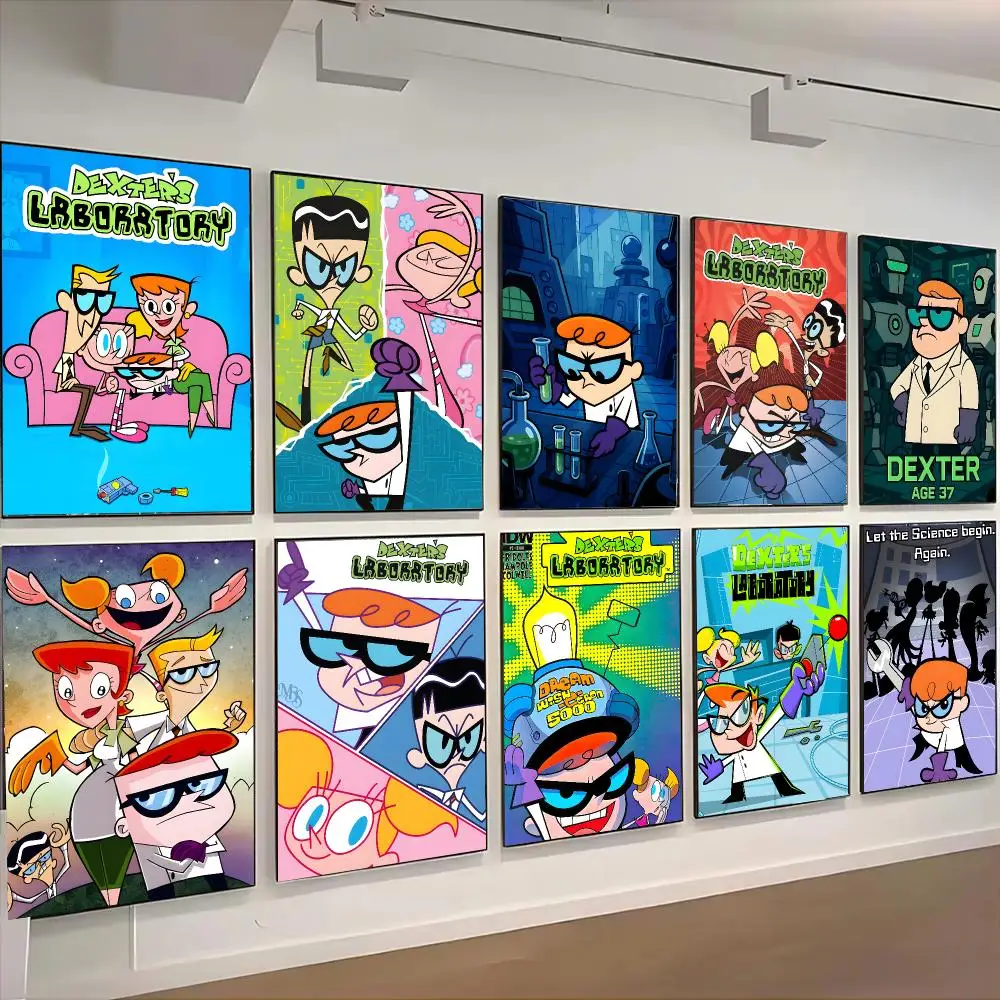Anime D-Dexters Laboratory Poster Advanced Aesthetic Self-adhesive Printing Paper Wall Art For Living Room Home Decor