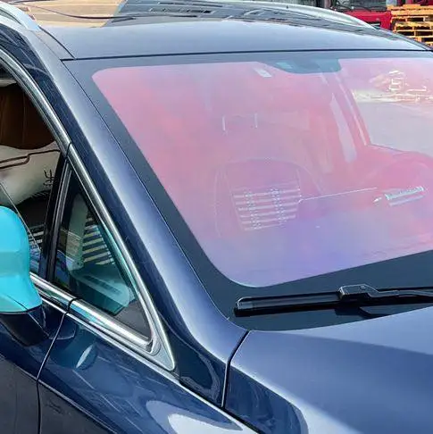 الحرباء نافذة الفيلم اللونية سيارة تينت UV 99% 1.52x30 متر الحرباء قوس قزح نافذة السيارة الشمسية الحرباء TintPopular