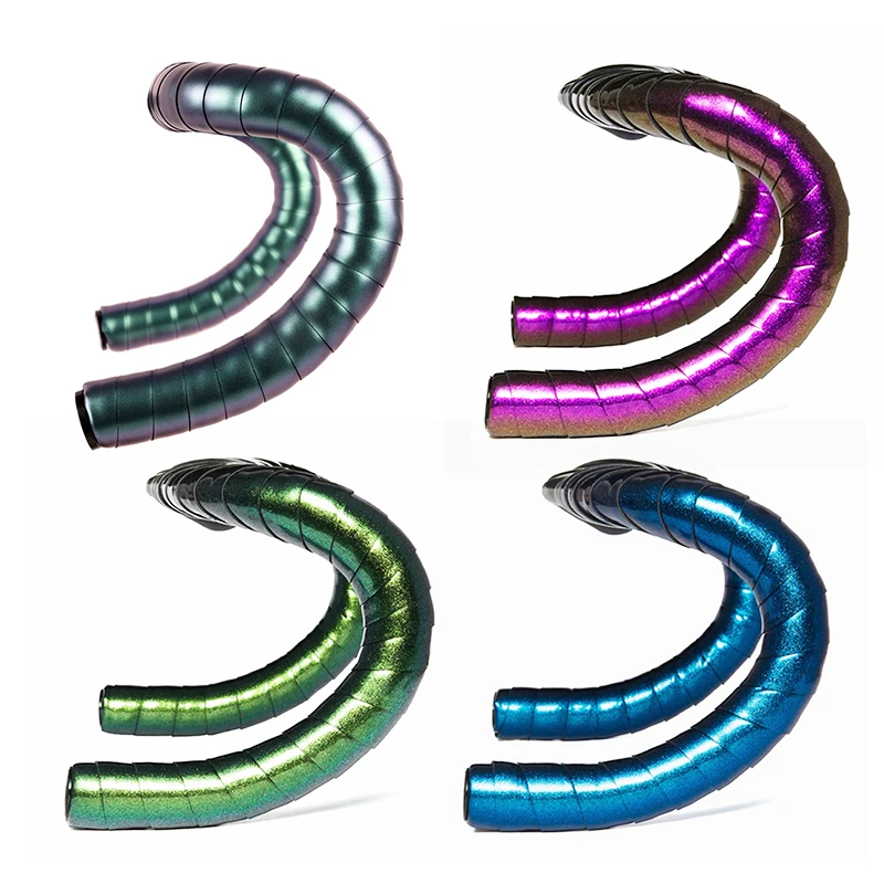 

Road Bike Bend Handle Strap Anti-slip Shock Absorption Dazzling Color Grip Cover Handle Bar Tape Bicycle Handlebar Strap