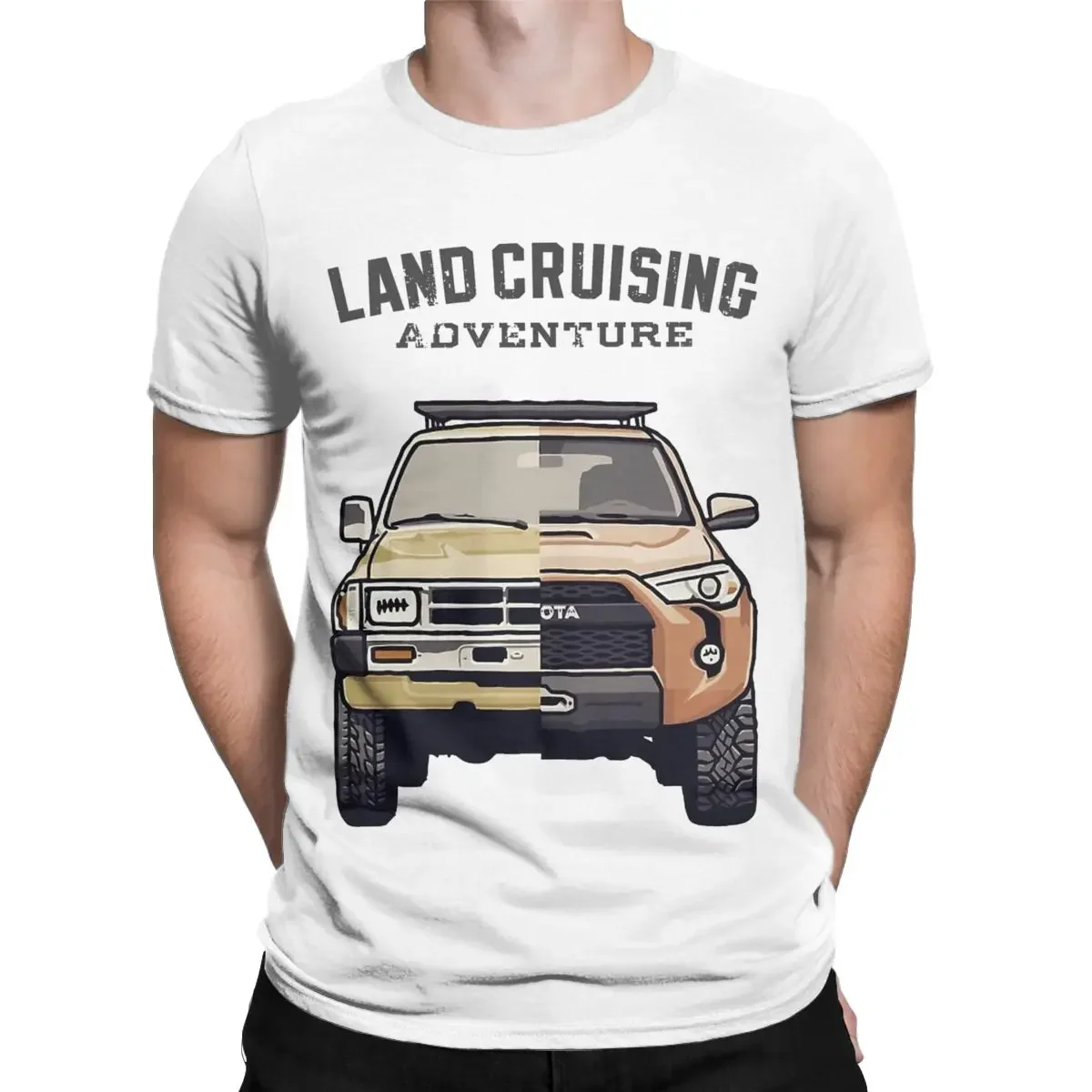 Summer Off Road 4Runner Land Cruiser for Men T Shirt Off-road Car Tees T-Shirts Pure Cotton Graphic Printing Clothes