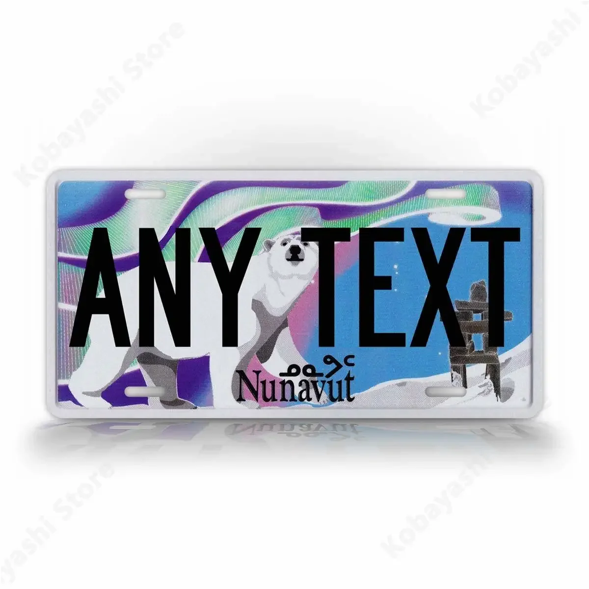 

Custom Text Nunavut Canada Plate Canadian NU Personalized Auto Tag