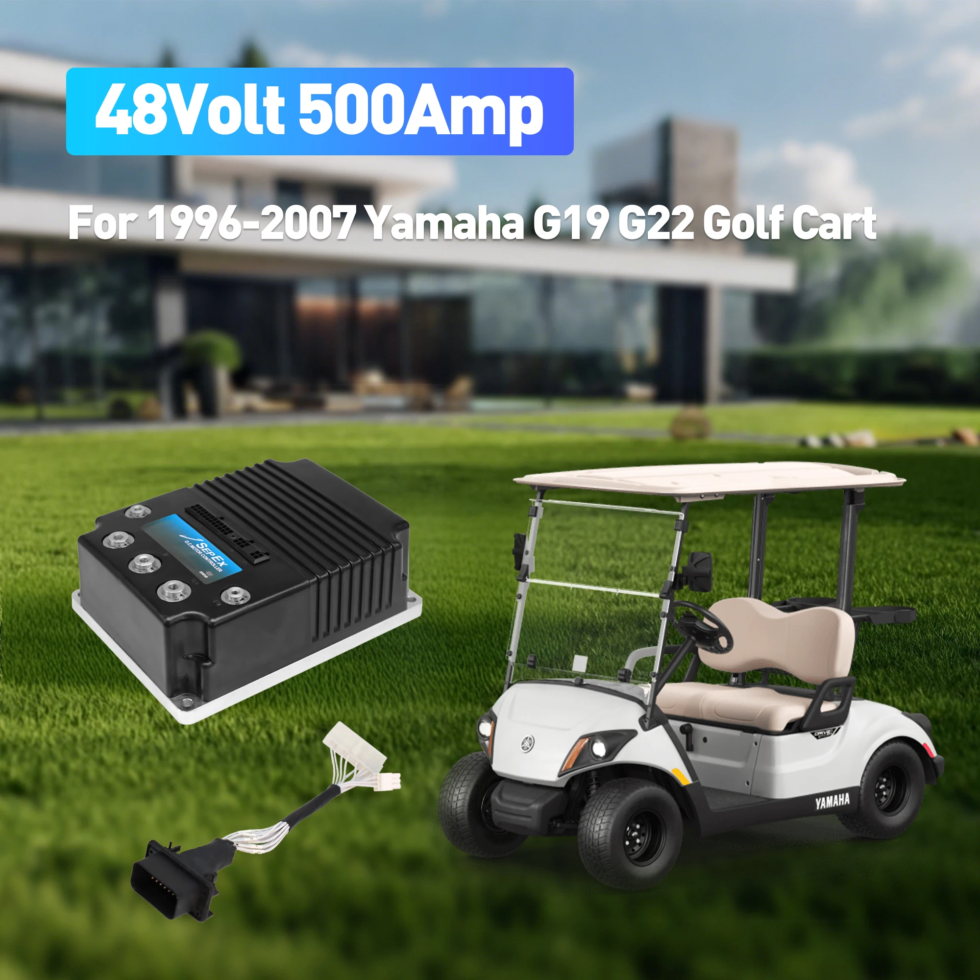 

Контроллер двигателя 48В 500А для Curtis 1268, совместимый с Yamaha G19 G22 1996-2007, для гольф-каров, 23-контактный