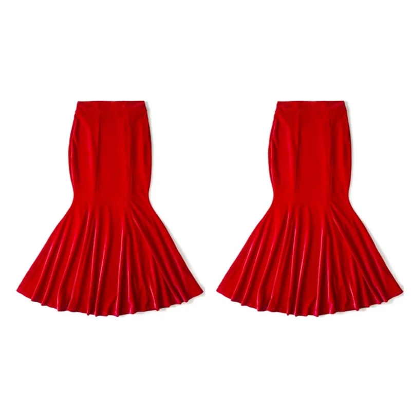 TIYIHAILEY-Women\'s Long Maxi Skirt, Mermaid, Fish Tail, Vintage, Velvet, Elegant, Slim, Hip, Spring, Winter, New Fashion 2026